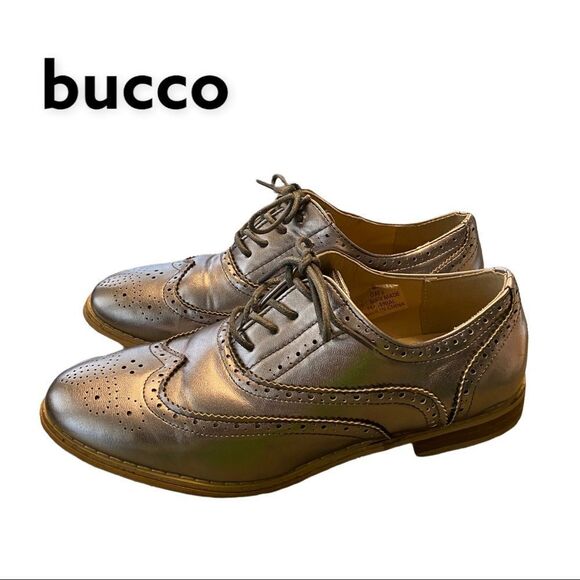 Bucco Women's "Oxel" Metallic Tie Oxford Loafers 8 - Picture 2 of 6